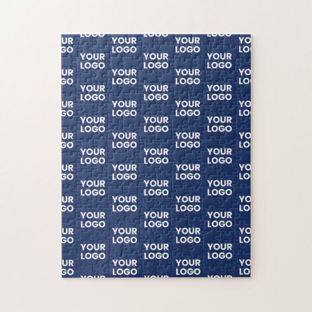 Jedes Bild oder Firmenlogo editierbar dunkles Navy Puzzle (Vertikal)