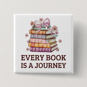 Jedes Buch ist eine Reise Geschenk für Englischl Button