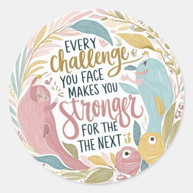 Jedes Challenge-Aufkleber Runder Aufkleber (Vorderseite)