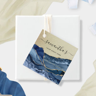 Jedes Ereignis, elegante Gold- und Blue Agate-Favo Geschenkanhänger