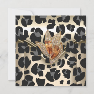 Jedes Ereignis Elegantes Tier Karamellcreme Schwar Einladung