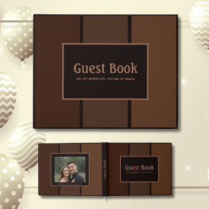 Jedes Ereignis Gästebuch Brown Earthy Coffee Color
