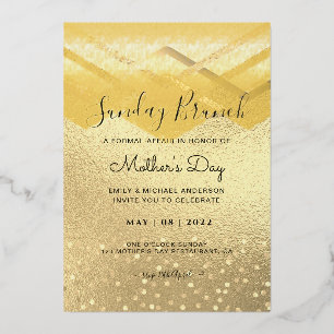 JEDES EREIGNIS Gold Foil Formal Event Dinner Lunch Folieneinladung