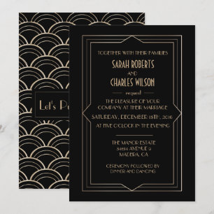 JEDES EVENT - Great Gatsby Art Deco Einladung