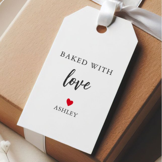 Jedes Farbherz gebacken mit Liebe, hausgemachten U Geschenkanhänger (Von Creator hochgeladen)