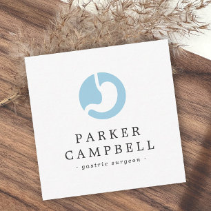 Jedes farbige gastrische Logo modern minimalistisc Quadratische Visitenkarte