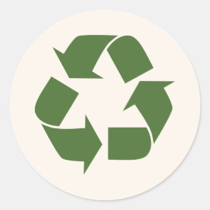 Jedes Farbrecyclingsymbol Eco Friendly Symbol Runder Aufkleber