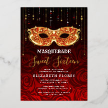 Jedes Farbthema Sweet 16 Maskenball Geburtstag
