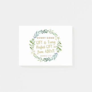 "Jedes gute Geschenk und jedes perfekte Geschenk k Post-it Klebezettel