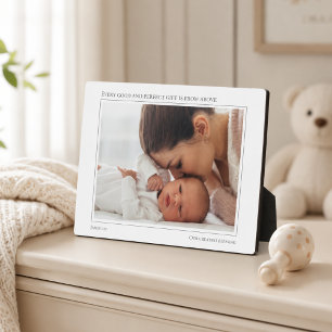 Jedes gute Geschenk von oben Mutter-und-Baby-Foto Fotoplatte