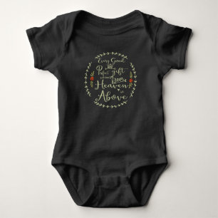 Jedes Gute & Perfekte Geschenk grün mit Rote Rosen Baby Strampler