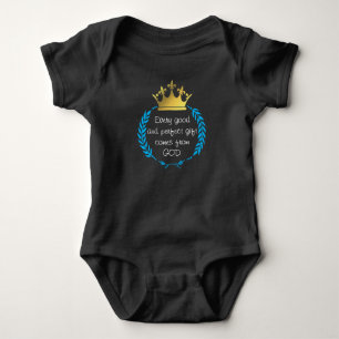 JEDES GUTE UND PERFEKTE GESCHENK Blue Laurel Wre Baby Strampler