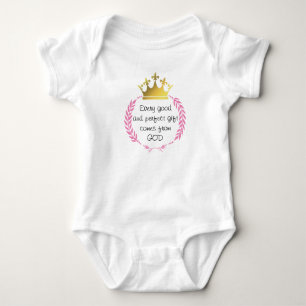 JEDES GUTE UND PERFEKTE GESCHENK VON GOTT   Baby G Strampler