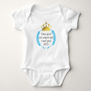 JEDES GUTE UND PERFEKTE GESCHENK VON GOTT   Blau Baby Strampler