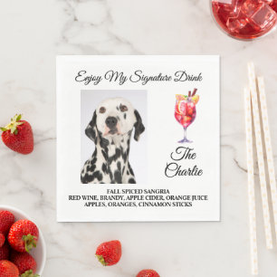 Jedes Haustier Unterschrift Drink Hochzeit Pet Nap Serviette