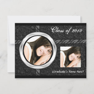 jedes Jahr~ 2 Foto Schwarzer Abschluss Ankündigung