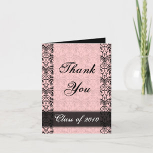 Jedes Jahr~ Abschluss Card, rosa Damask Danke