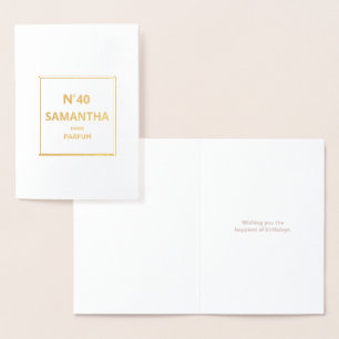 JEDES JAHR Designer Parfüm Flasche Geburtstag Folienkarte