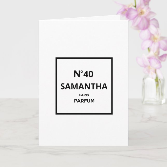 JEDES JAHR Designer Parfüm Flasche Geburtstag Karte (Orchidee)