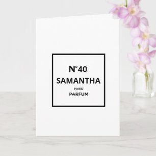 JEDES JAHR Designer Parfüm Flasche Geburtstag Karte