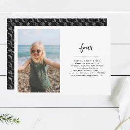 Jedes Jahr | Einfache Foto Geburtstagsparty Einladung