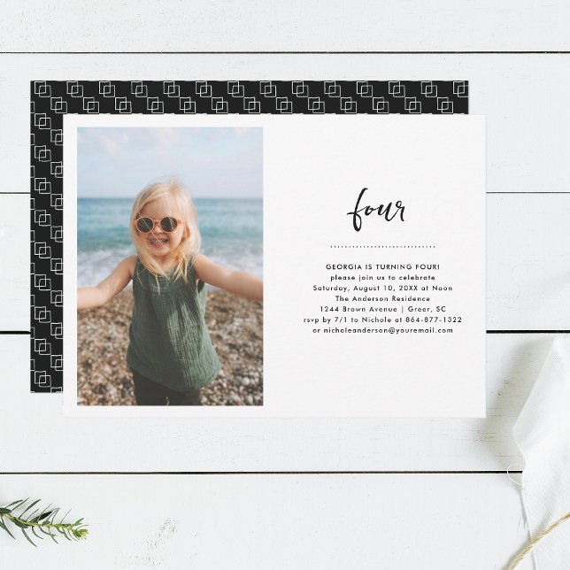 Jedes Jahr | Einfache Foto Geburtstagsparty Einladung (Von Creator hochgeladen)