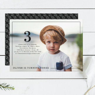 Jedes Jahr | Einfache Foto Geburtstagsparty Einladung