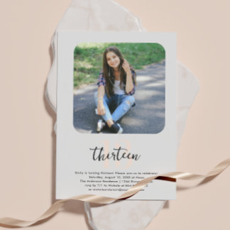 Jedes Jahr | Einfache Foto Geburtstagsparty Einladung