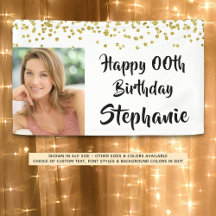 Jedes Jahr Geburtstag Confetti Brush Script-Foto