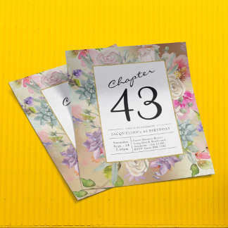 Jedes Jahr Gold Blumengeburt Einladung Flyer