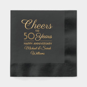 Jedes Jahr Hochzeit Jahrestag Cheers Elegantes Skr Servietten Mit Folie