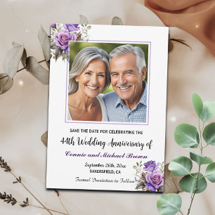 Jedes Jahr Hochzeiten Jahrestag Lila Rose Foto Save The Date