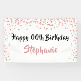 Jedes Jahr Rose Gold Geburtstag Confetti Skript Banner