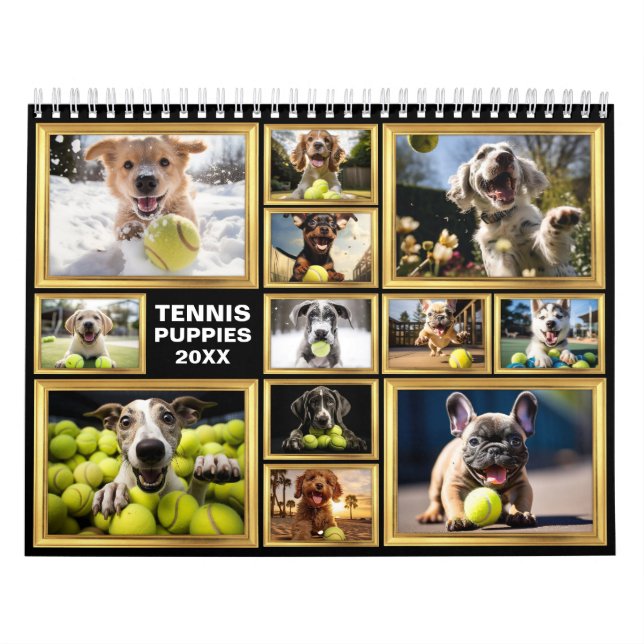 Jedes Jahr 🎾 Tennis und 🐕 Welpen-Kalender Kalender (Titelbild)