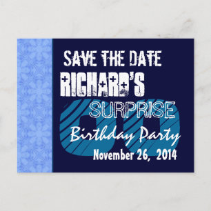 Jedes Jahr Überraschen Geburtstag Save the Date bl Ankündigungspostkarte