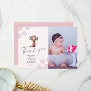 Jedes Jahr Western Cowgirl rosa Geburtstagsgeschen Dankeskarte