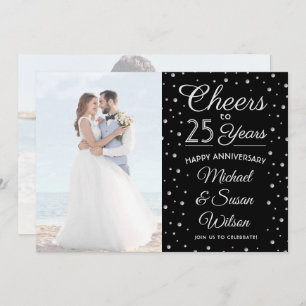 JEDES Jubiläum 2 Foto Cheers Black & White Party Einladung