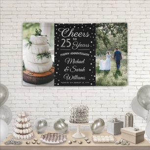 JEDES Jubiläum bejubelt 2 Foto Schwarz und Weiß Banner