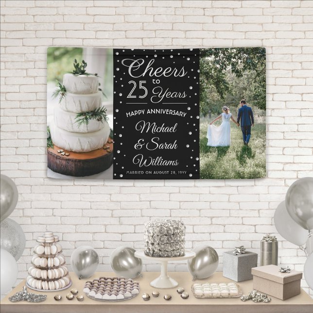 JEDES Jubiläum bejubelt 2 Foto Schwarz und Weiß Banner (Von Creator hochgeladen)