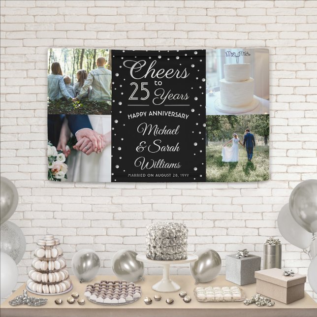 JEDES Jubiläum bejubelt 4 Foto Schwarz und Weiß Banner (Von Creator hochgeladen)