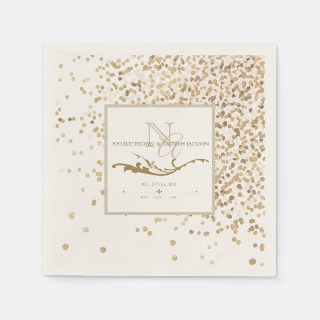 JEDES Jubiläum Monogram Napkin Serviette (Vorderseite)