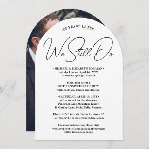 JEDES Jubiläum Party, das wir noch immer angehefte Einladung