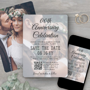 JEDES Jubiläumsfeier 2 Foto- & QR-Code-Overlay Save The Date