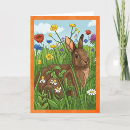 Jedes Kaninchen liebt Blumen Karte
