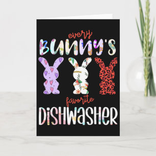 Jedes Kaninchens Lieblings-Geschirrspüler-Osterhas Karte