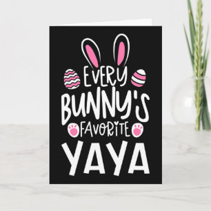 Jedes Kaninchens Lieblings-Yaya Süßer Osterhase _1 Karte