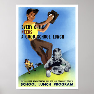 Jedes Kind braucht ein gutes Schulessen Poster