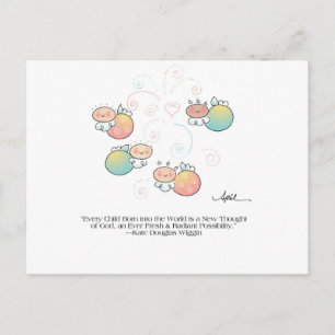 JEDES KIND GEBORENE Postkarte bis April McCallum