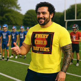 Jedes Kind spielt eine Rolle im roten Kreis T-Shirt