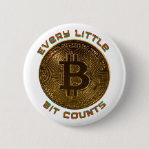 Jedes kleine Bit zählt Bitcoin Button